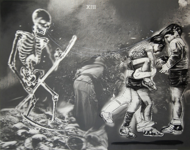 Berceuse macabre technique mixte sur papier- 120x150- 2016 ( la mort ).jpg