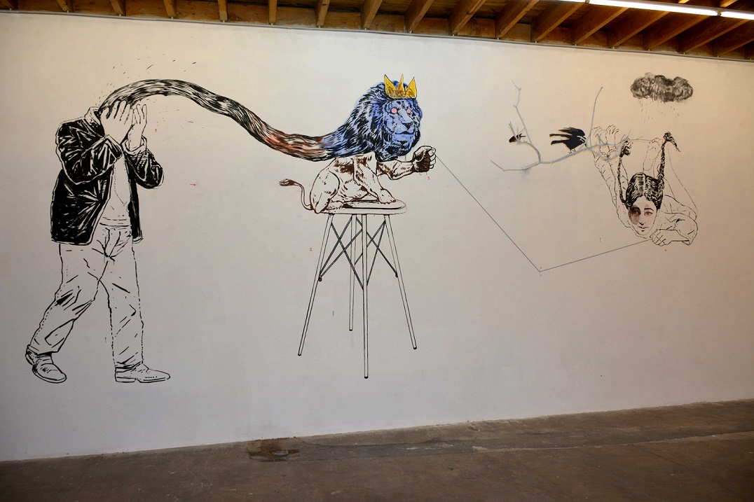 Oeuvre in situ centre d'art Acentmètresducentredumonde Perpignan